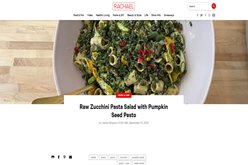 Raw Zucchini Pasta Salad with Pumpkin Seed Pesto Image