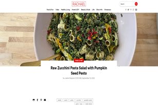 Raw Zucchini Pasta Salad with Pumpkin Seed Pesto Thumbnail